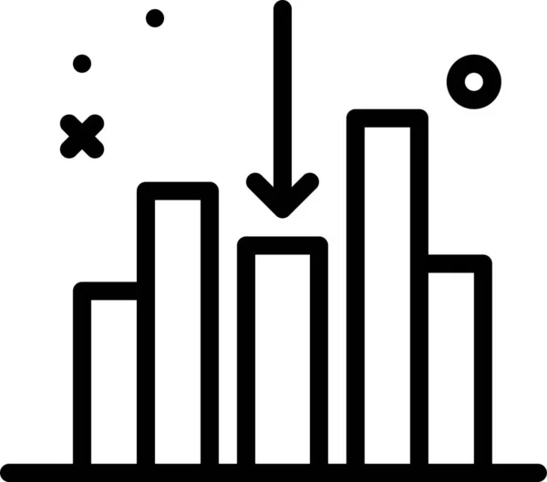 Statistika Analýza Ikony Vektorové Ilustrace Izolované Bílém Pozadí — Stockový vektor