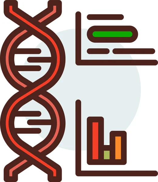 Biologie Chemie Icoon Vector Illustratie Geïsoleerd Witte Achtergrond — Stockvector