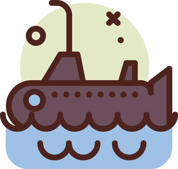 Schip Web Icoon Eenvoudige Illustratie — Stockvector