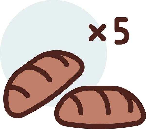 Brot Web Symbol Einfache Vektorillustration — Stockvektor
