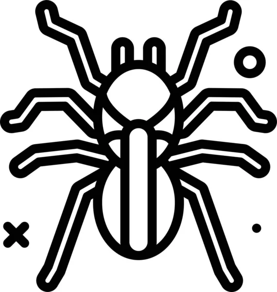 Pavouk Webová Ikona Jednoduchá Ilustrace — Stockový vektor
