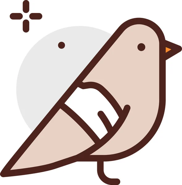 Ilustração Vetorial Pássaro — Vetor de Stock