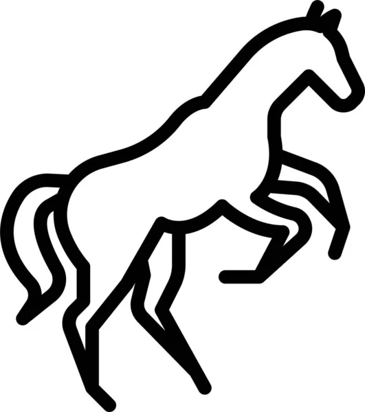 Pferd Web Symbol Einfache Illustration — Stockvektor