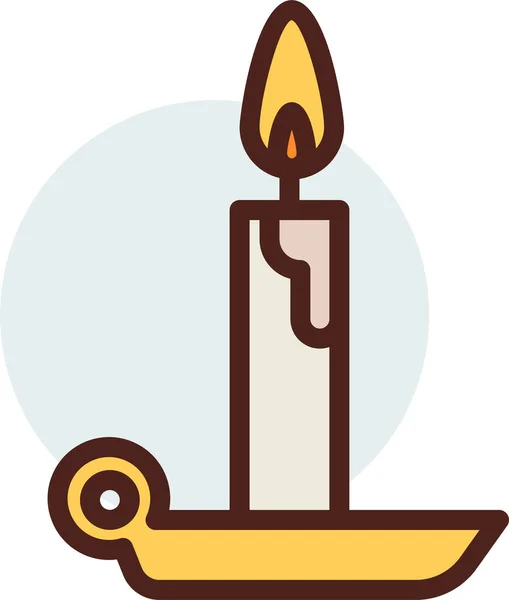 Свічка Веб Іконка Проста Векторна Ілюстрація — стоковий вектор