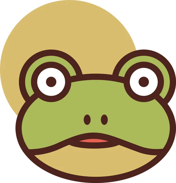 可爱的青蛙简单的例子 — 图库矢量图片