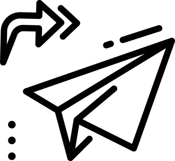 Flugzeug Web Symbol Einfache Illustration — Stockvektor