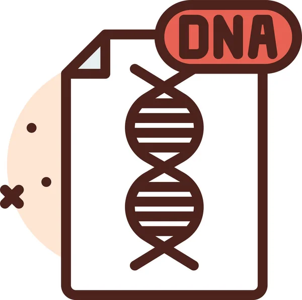 Dna Web Symbol Einfache Illustration — Stockvektor