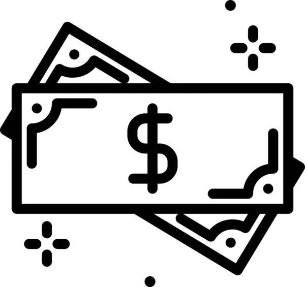 Dinero Icono Web Financiera Ilustración Simple Vector — Archivo Imágenes Vectoriales