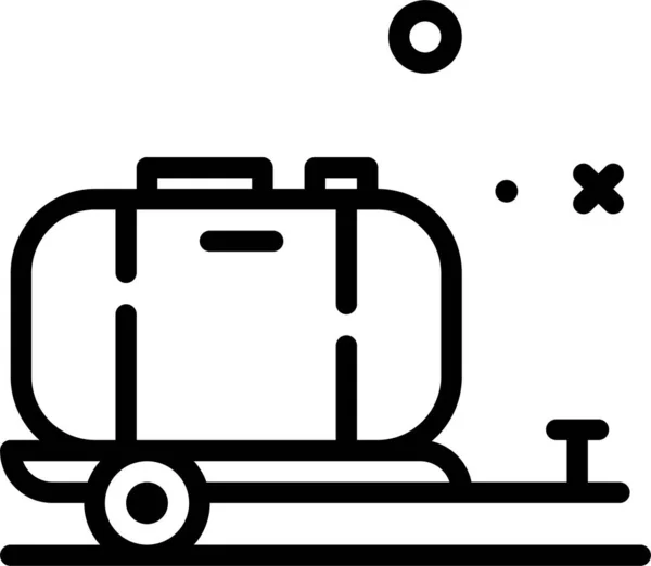 Bagages Icône Web Illustration Simple — Image vectorielle