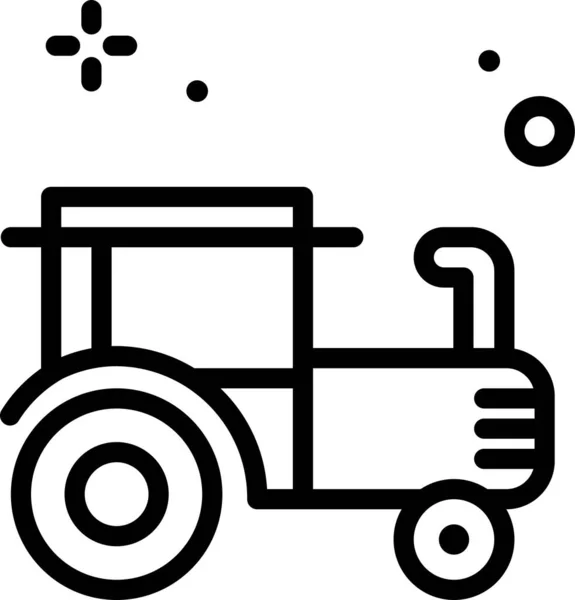 Tracteur Icône Web Illustration Simple — Image vectorielle