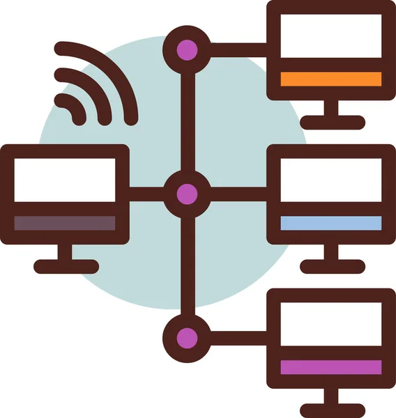 Обмен Сетями Простая Иллюстрация — стоковый вектор