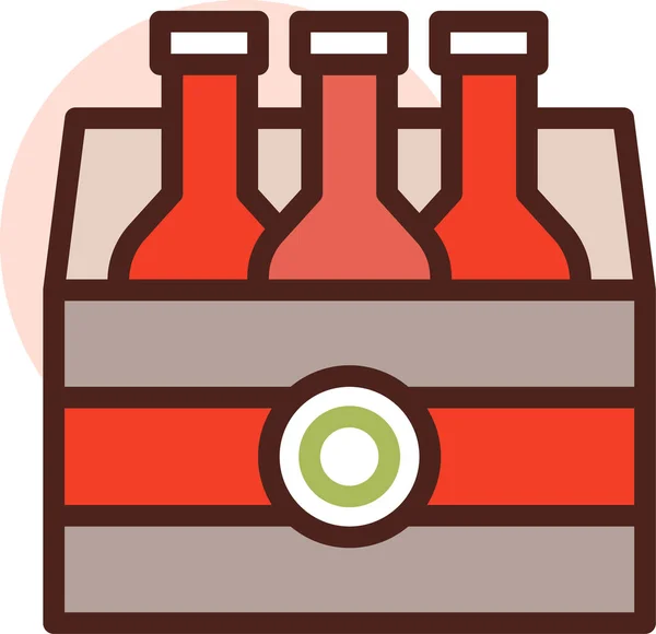 Garrafa Vinho Ilustração Vetorial —  Vetores de Stock