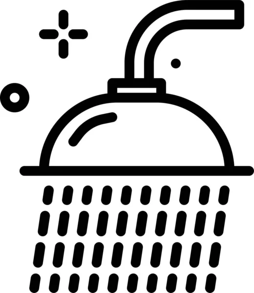 Shower Web Icon Simple Illustration — Stock Vector