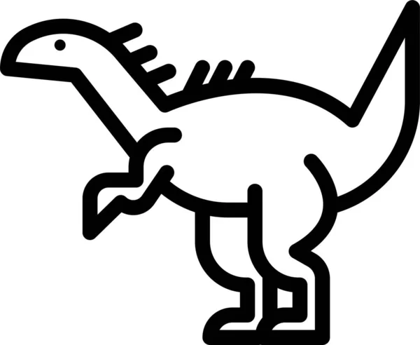 Dinozor Web Simgesi Basit Illüstrasyon — Stok Vektör