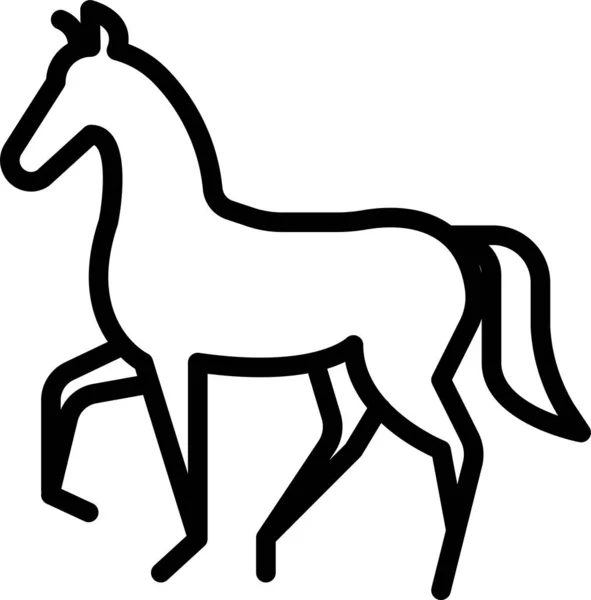 Cheval Icône Web Illustration Simple — Image vectorielle