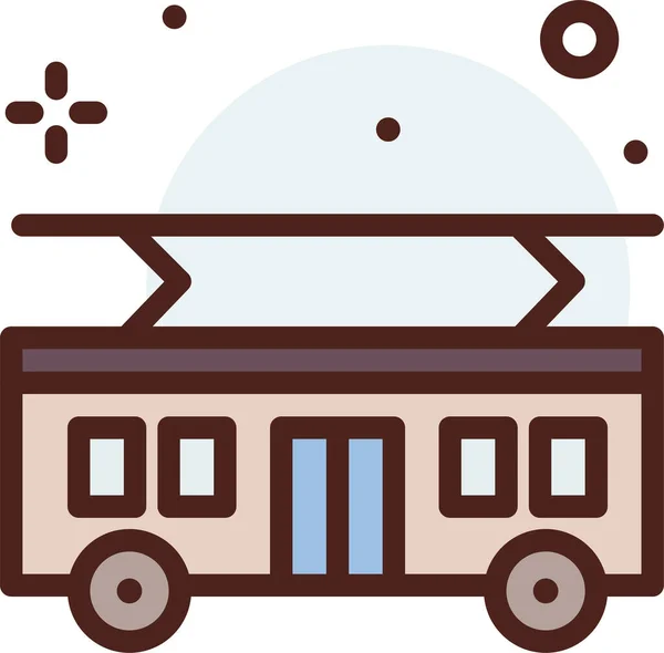 Bus Web Icoon Eenvoudige Illustratie — Stockvector