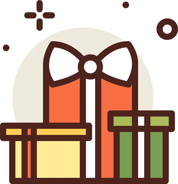 Caja Regalo Ilustración Simple — Vector de stock