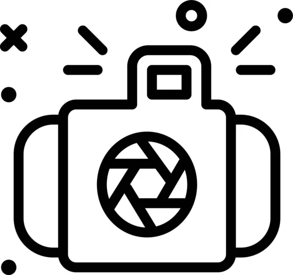 Een Camera Web Icoon Eenvoudige Illustratie — Stockvector