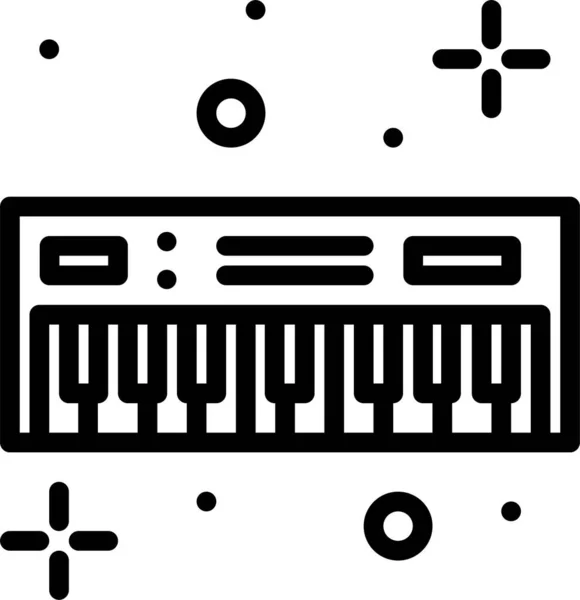 Piano Icône Web Illustration Simple — Image vectorielle