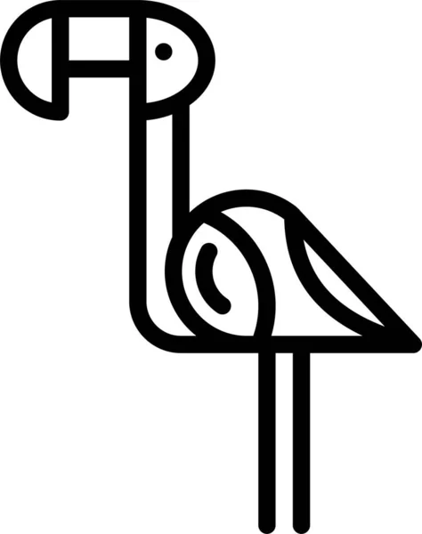 Flaminga Ikona Web Prosta Ilustracja — Wektor stockowy
