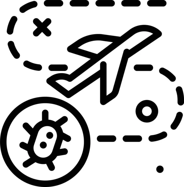 Letadlo Webová Ikona Jednoduchý Design — Stockový vektor