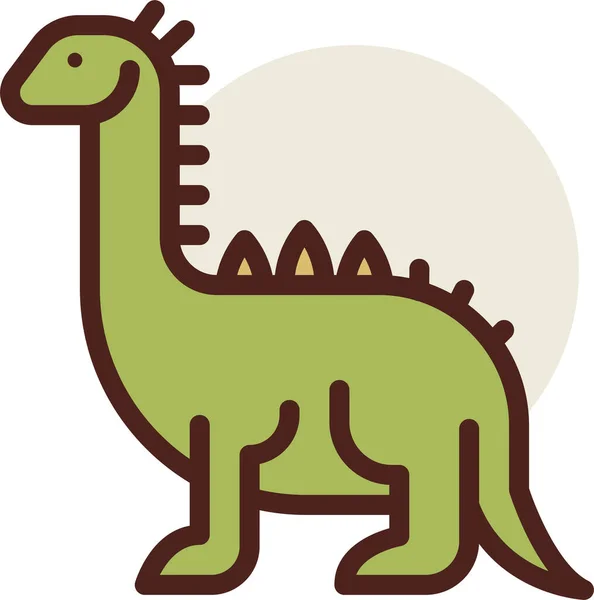 Dinosaur Web Icon Simple Illustration — Stock Vector