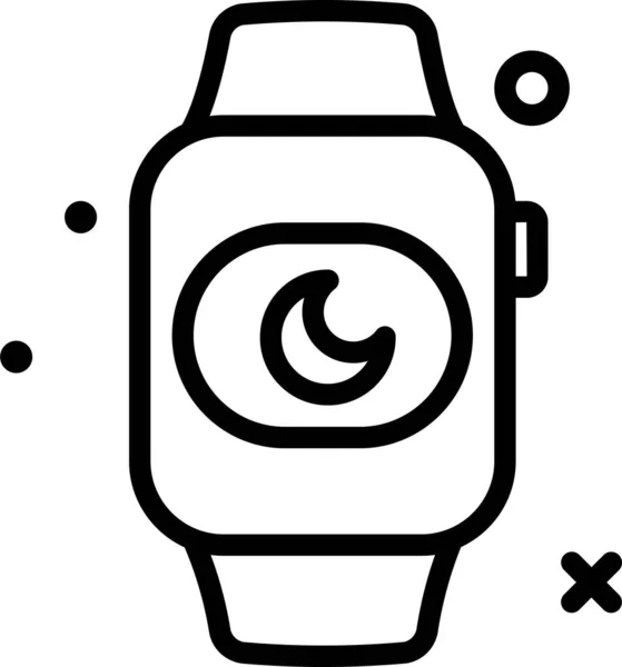 Nachtschakelaar Smart Watch Vector Illustratie — Stockvector