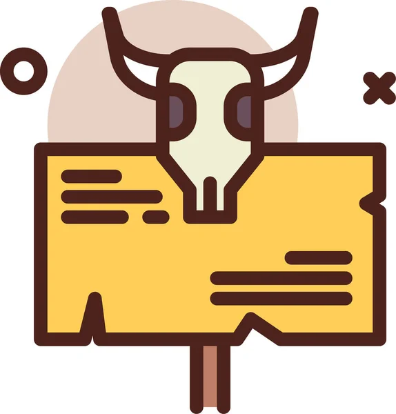 Αγελάδα Web Εικονίδιο Απλή Απεικόνιση — Διανυσματικό Αρχείο