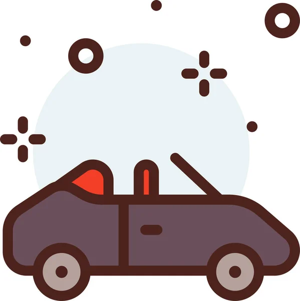 Carro Ícone Web Ilustração Simples — Vetor de Stock