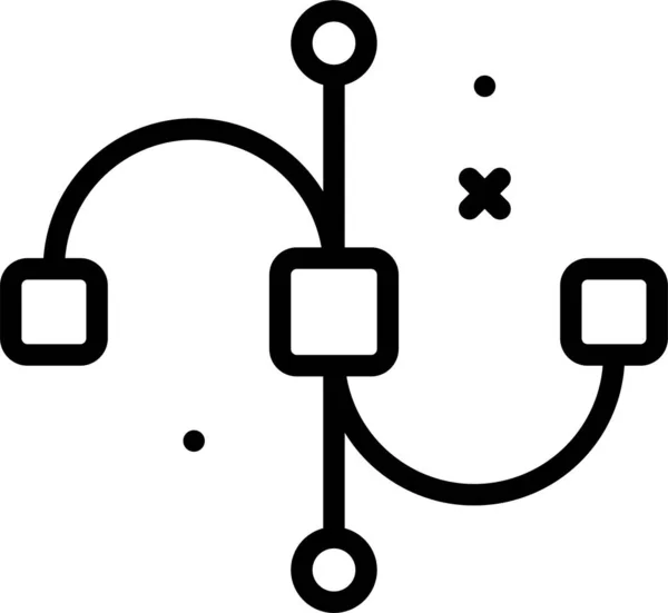 Netzwerkfreigabe Einfache Illustration — Stockvektor