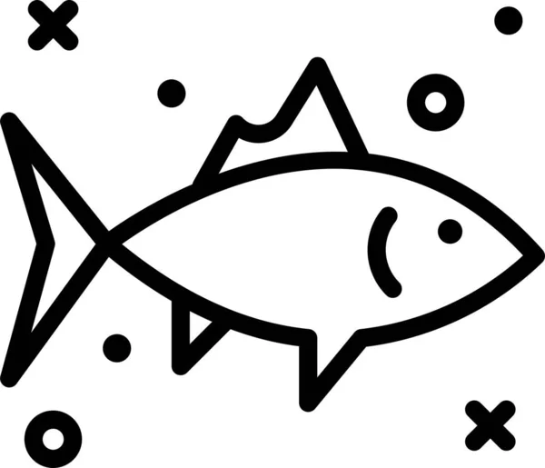 Pescado Icono Web Ilustración Simple — Vector de stock