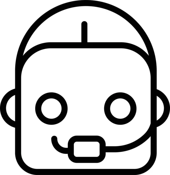 Robot Icona Web Semplice Illustrazione — Vettoriale Stock