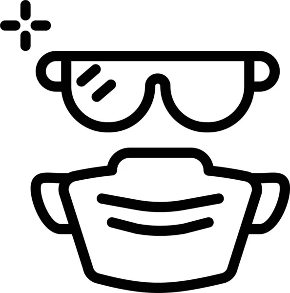 Ícone Web Máscara Ilustração Vetorial Simples Isolado Fundo Branco — Vetor de Stock