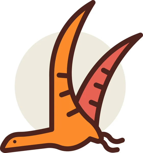 Dinosaurio Icono Web Ilustración Simple — Vector de stock