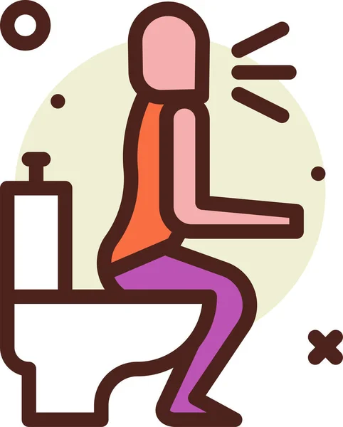 Toilette Web Symbol Einfache Illustration — Stockvektor