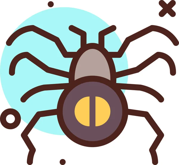 Araña Icono Web Ilustración Simple — Vector de stock