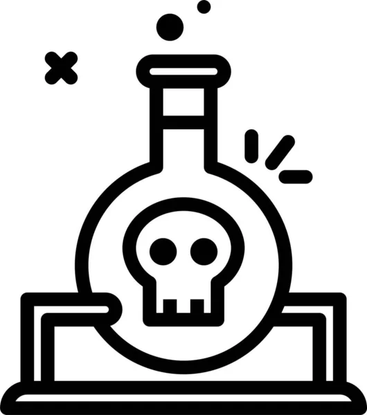 Icono Biología Química Ilustración Vectorial Aislada Sobre Fondo Blanco — Archivo Imágenes Vectoriales