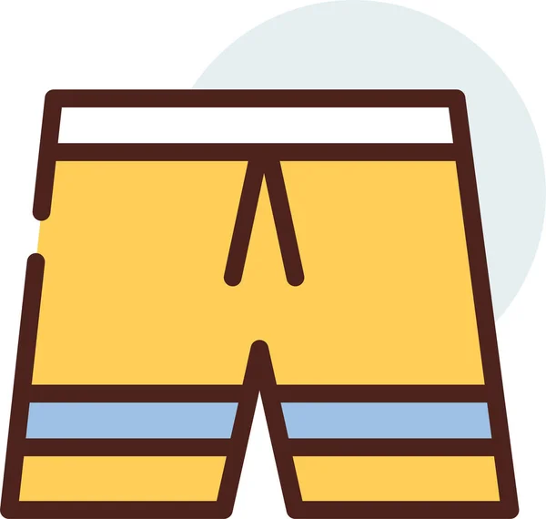 Shorts Icono Web Ilustración Simple — Vector de stock