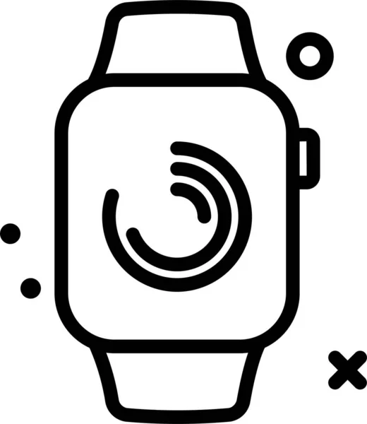 Horloge Icoon Vector Illustratie Geïsoleerd Witte Achtergrond — Stockvector
