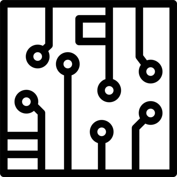 Circuit Board Simple Illustration — Stock Vector