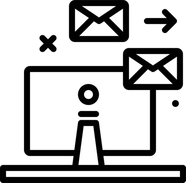 Icono Correo Ilustración Vectorial — Archivo Imágenes Vectoriales