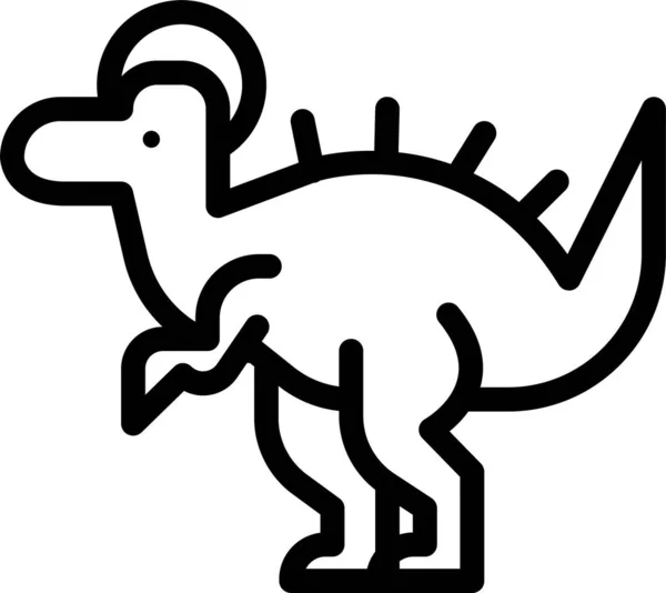 Dinozaur Ikona Web Prosta Ilustracja — Wektor stockowy