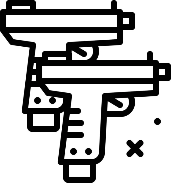 Пістолет Веб Іконка Проста Ілюстрація — стоковий вектор