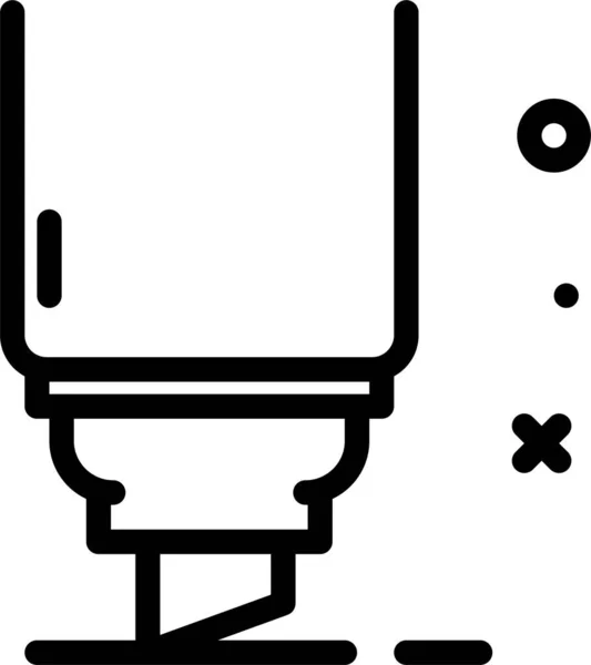 Toilettes Icône Web Illustration Simple — Image vectorielle