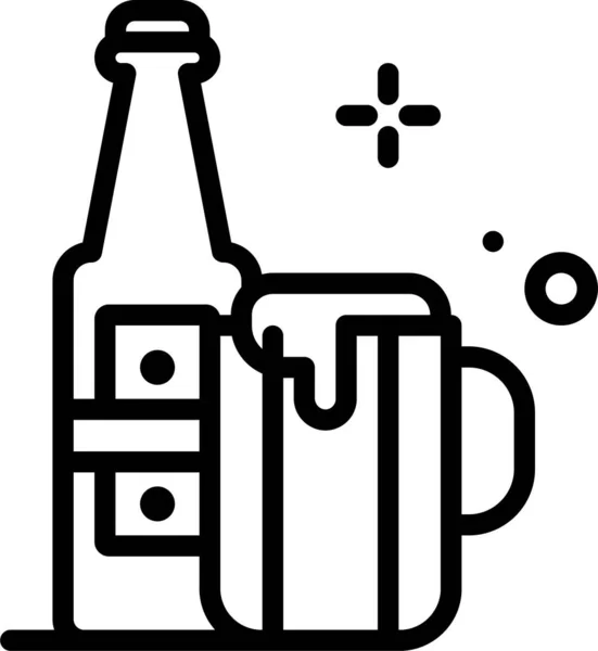 Μπύρα Web Εικονίδιο Απλή Απεικόνιση — Διανυσματικό Αρχείο