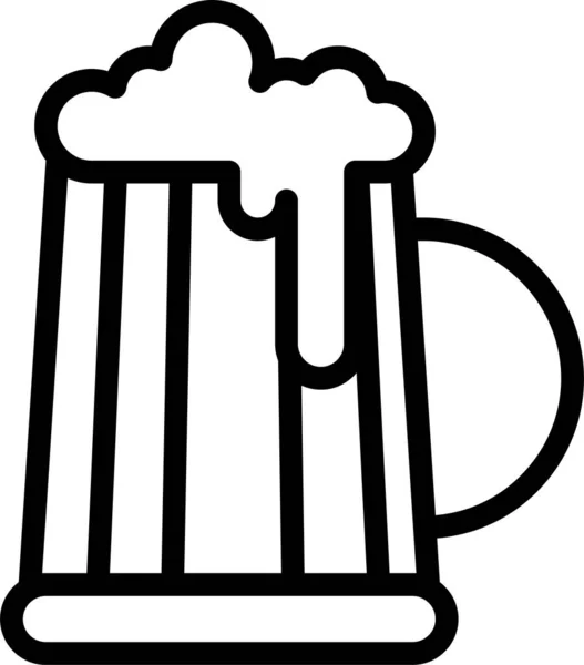 Bier Web Icoon Eenvoudige Illustratie — Stockvector