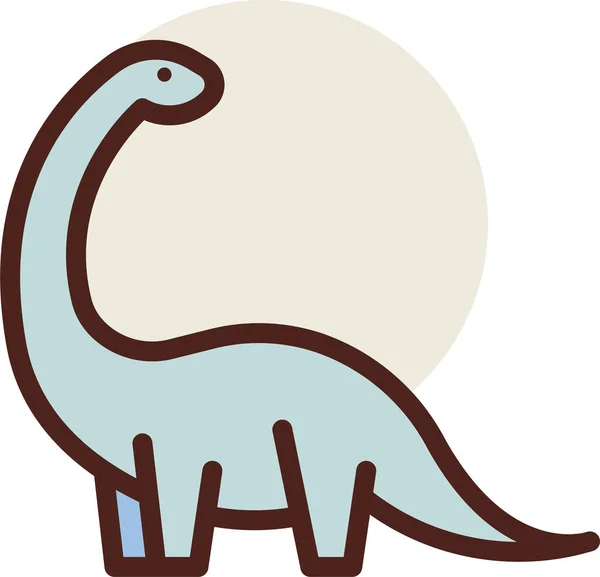 Dinoszaurusz Web Ikon Egyszerű Illusztráció — Stock Vector