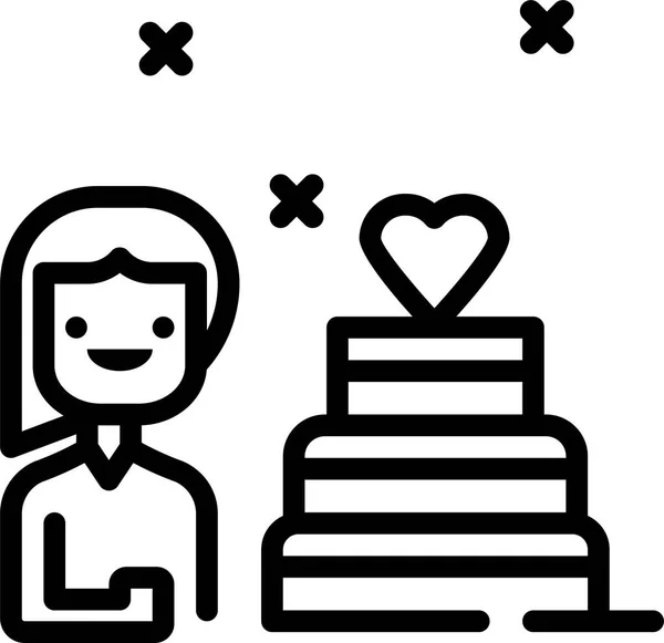 Amor Ilustração Vetor Ícone Web — Vetor de Stock