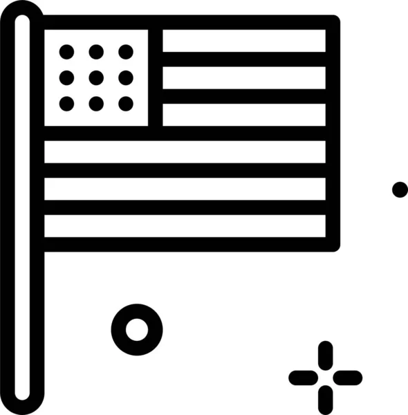 Flagge Zeigen Web Icon Vektor Illustration — Stockvektor