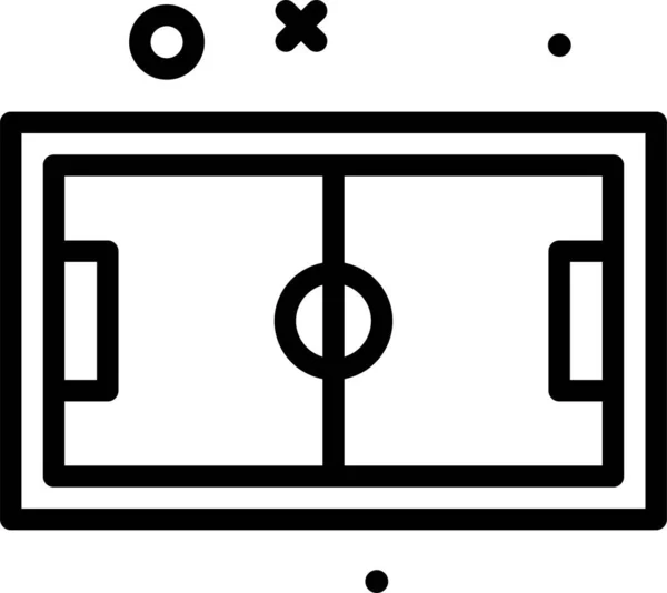 Fotbalové Hřiště Webová Ikona — Stockový vektor